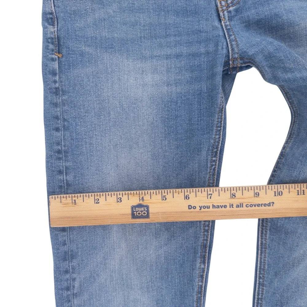 Anthropologie Pilcro Women's Size 27 Slim Straight Jeans Blue Raw Hem 25